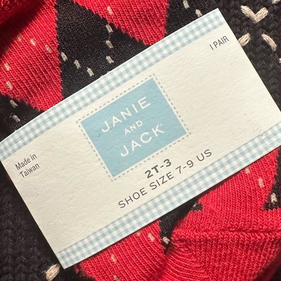NWT Janie and Jack Sweater Vest and Matching Socks Set Sz 2T - Picture 2 of 9